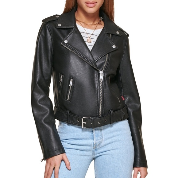 Levi's Belted Hem Moto Jacket - Picture 4 of 17